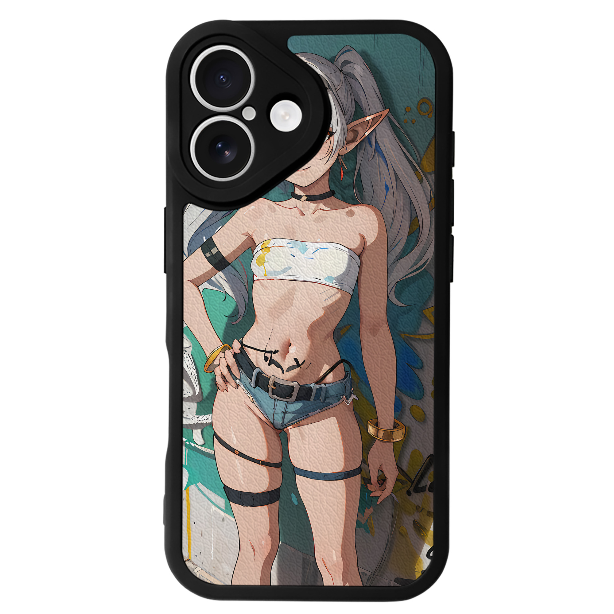 （画像用） 葬送のフリーレン Frieren 【iPhone 16シリーズ対応】シリコンスマホケース（レザー調） 材質：シリコン